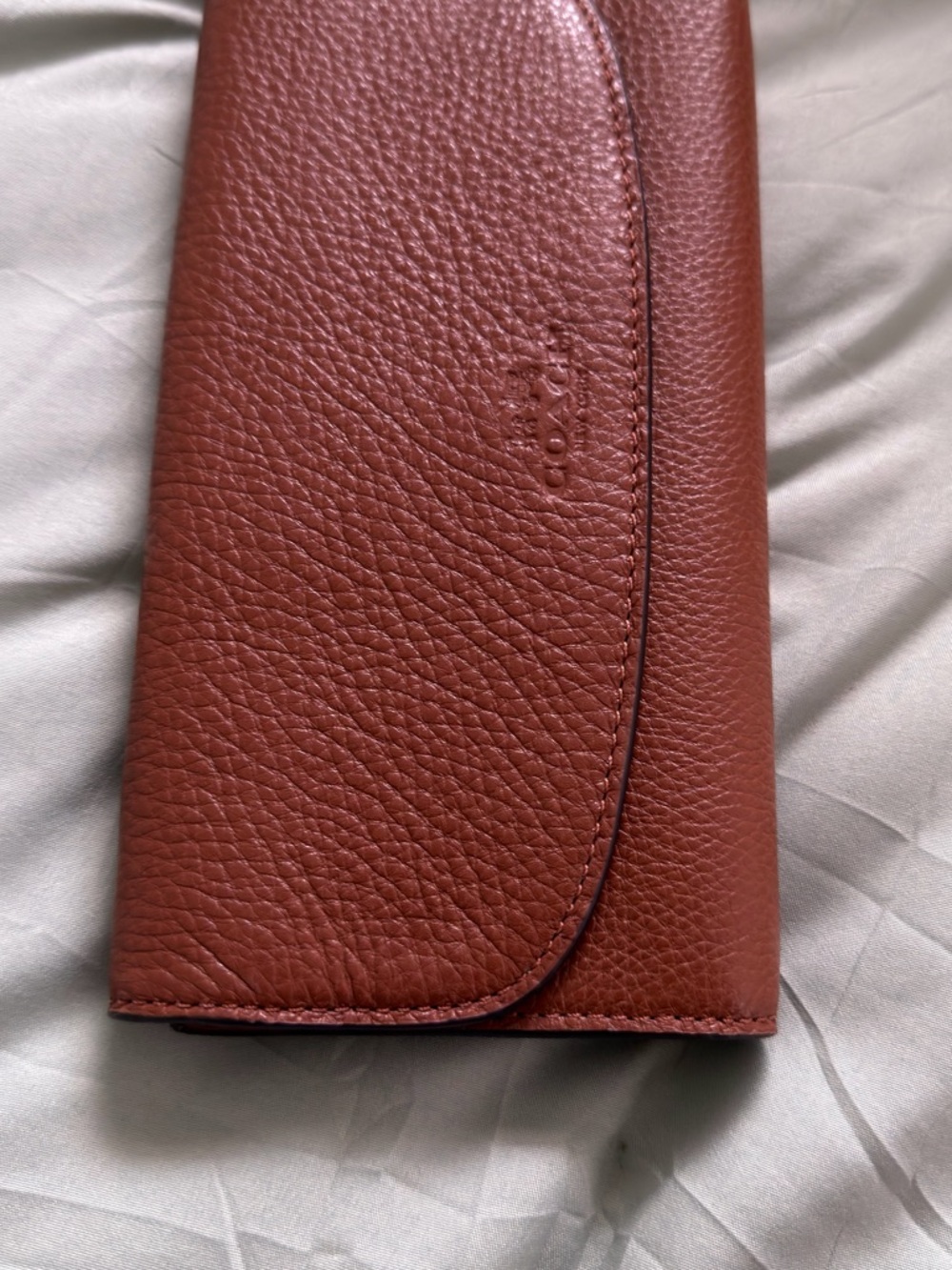 Coach Leather Long Wallet - Brown